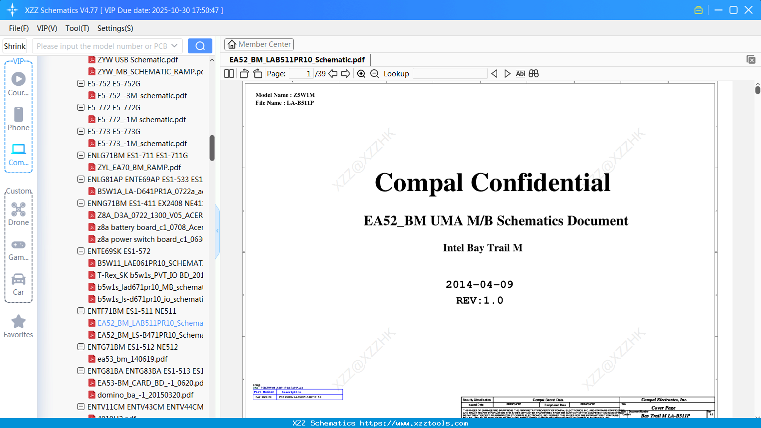 Laptop ACER EA52_BM_LAB511PR10_Schematic